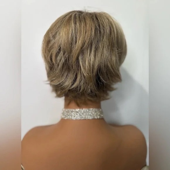 René of Paris Balayage Blonde Short Layered Wig – Modacrylic Fiber - Picture 3 of 9